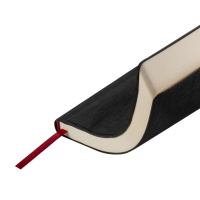 Ежедневник недат. А5 136л., мягк.пер., иск.кожа "Marseille. Черный" карман, лин., ляссе