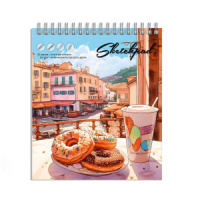 Скетчбук 168*195мм  30л., гребень., 120гр/м2 "Вкусный завтрак"