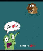 Тетрадь А5 48л кл. ПЗБМ "Бобр-Вау!" мат.лам., выб.УФ-лак, конгрев