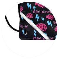 Мешок для обуви 1 отд, 360*480 светоотр. "Взрыв мозга" петля