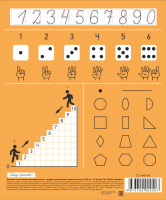 Тетрадь А5 12л  кл. крупн. ПИШУ КРАСИВО "Оранжевая обложка. Цифры" 8*8мм с пунктир.разделением