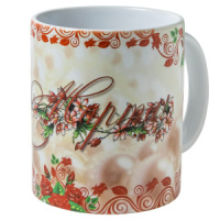 Кружка сувенирная "8 МАРТА - Алые розы  " 350 мл