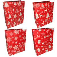 Пакет подар. бум. новогодн. крафт 26*32*10 см 200 гр/м2 "Новогодний"