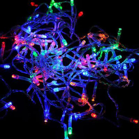 Гирлянда электрическая  9м 100LED светодиодная, вьюн, 220В, мультицвет