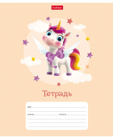Тетрадь А5 12л косая лин. Hatber "Крылатые единорожки" 5 диз.в блоке