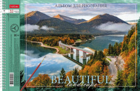 Альбом А4 32л гребень "Красота природы"  пл. 100 гр/м