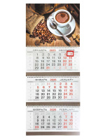 Календарь Трио  295*720мм на 2026г.  Аромат кофе