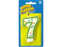 Свеча-цифра "7", 7,6см.
