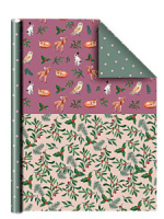 Бумага упаковочная двойная 70*100см "Лесные звери/остролист"