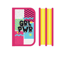 Пенал 2 отд. с 1-ой откид.пл. (190*120*50) молния, лам.картон "GRL PWR"