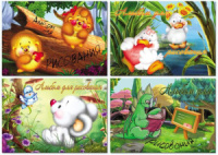 Альбом А5 40л  клеевой кор. "Мультяшки"