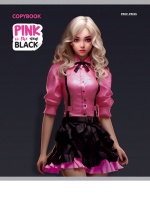 Тетрадь А5 48л кл. Проф-Пресс "Pink&Black" 5 диз.в спайке, белизна 100%