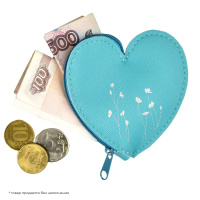 Кошелек для банкнот и монет Феникс+ "Сердце 2" 9*9см, кожзам., молния
