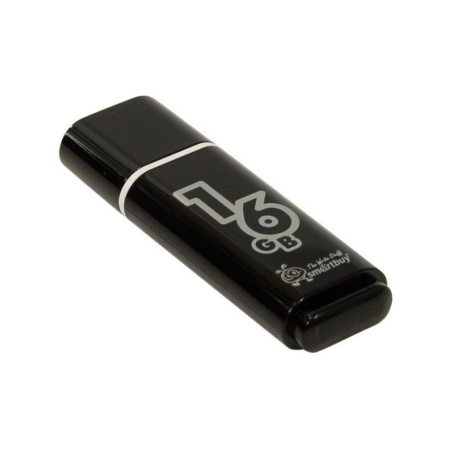 Флеш-драйв 16 GB USB 2.0 Smartbuy Glossy series Black