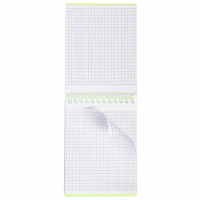 Блокнот А6 пласт.обл.  80л "Line neon. Зеленый" гребень, кл.