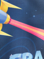 Папка А4 (335*235*100) с ручками, молния, ткань "Космос и ракета-1"