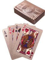 Карты игральные 54шт,  "Банкнота" пластик, черная рубашка