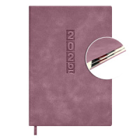 Ежедневник дат. 2026г А5 176л., кожзам, мягк.пер. "#Думай как миллиардер. Тиволи глосс сиренев"выруб