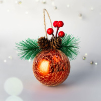 Шар с декором, пластик