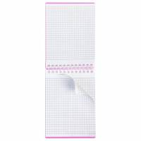 Блокнот А6 пласт.обл.  80л "Line neon. Розовый" гребень, кл.