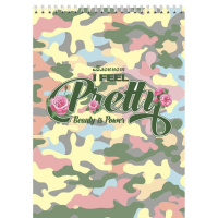 Блокнот А6  40л гребень "Красота это сила" клетка