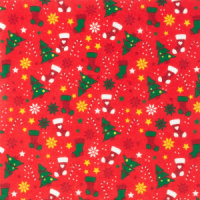 Фетр декоративный 30*45см 1мм "Новый год" красный