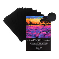 Бумага для пастели A5 (148x210 мм) "deVENTE" черная, 160 г/м, 20 л