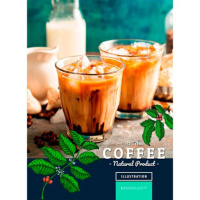 Блокнот А6  40л гребень "Чашка кофе" клетка