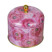 Шкатулка металл. круглая 8*8см, 12 дизайн