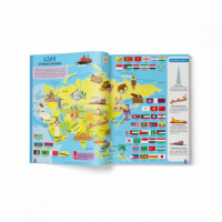 Книга "Мой первый атлас с наклейками. Вокруг света" А4 32стр.