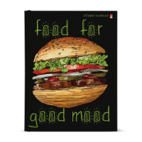Тетрадь А5 80л кл. на кольцах Альт "Food in black"