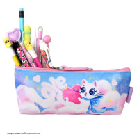 Пенал-косметичка (210*35*80) молния, микрофибра "Кошечка в облаках"