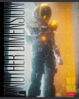 Тетрадь А5  96л ЛИН. Hatber "Другое измерение" мат.лам, тисн., бел.100%