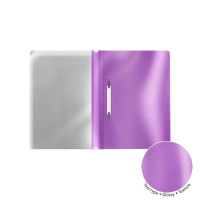 Скоросшив. пласт. А5+ прозр. верх.  Glossy Candy, 0,12/0,18мм ассорти