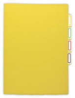 Папка уголок 3-х уровн. А4 прозр. плотн. 0,15мм жёлтая