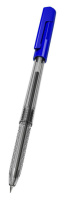 Ручка шар. Deli Arrow  синяя, 0,7мм, прозрачный корпус
