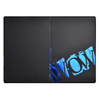 Записная книжка А5  96л., кож.зам., интегр.пер. "Черный с синим"