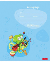 Тетрадь А5 12л косая лин. Hatber "Осьминожки", 5 диз.в блоке, белизна 98%