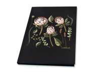 Записная книжка А5  80л. 7БЦ "Розовые цветы" кл., блестки