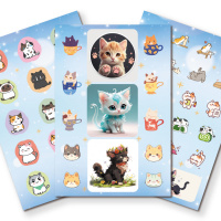 Альбом наклеек А6 6 лист. "100 наклеек. Котики"