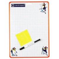 Доска маркерная Centropen А4 двусторонняя, клетка +  1 маркер