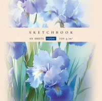 Скетчбук А5  40л., скоба, 100гр/м2 "Ботаника"