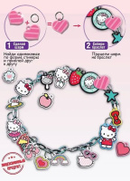 Набор для изготовления украшений "Создай свой браслет с паффи стикерами. Хэллоу Китти"