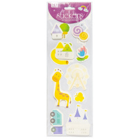 Набор наклеек объемные "Единороги и друзья" 22*8см ассорти