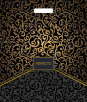 Пакет 48*42см (90мк) с вырубной ручкой "Перфекто Монограм" ПВД