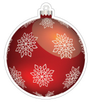 Вырубная фигурка 10*12см "Новогодний шар на елку"