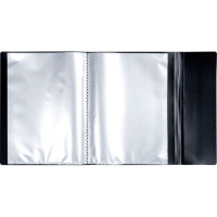 Папка файл А5  20лист 0,50мм, MonoChrome""черная с неновым зеленым