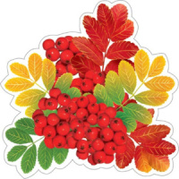 Украшение на скотче 18*18см "Рябина"