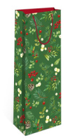 Пакет подар. бум. новогодн. 12*36*8см(под бутылку) 157 гр/м Новогодний