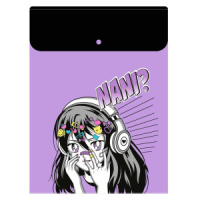 Конверт на кнопке  с рисунком 6 отд. 240*345мм, Манга